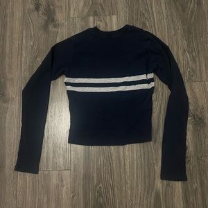 Brandy Melville Navy Striped Long Sleeve
